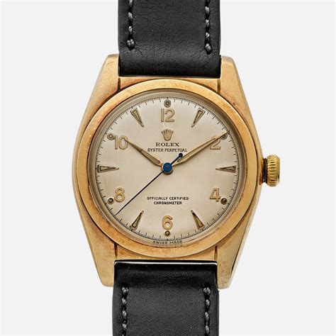 1948 Rolex Oyster Perpetual 'Bubbleback' Ref. 5050 In 14k 